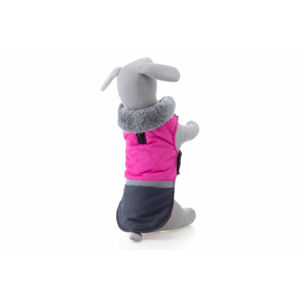 Vsepropejska Fogy stylová bunda pro psa Barva: Růžová, Délka zad (cm): 70, Obvod hrudníku: 88 - 100 cm