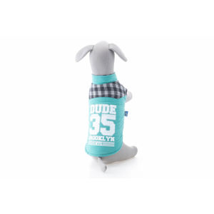 Vsepropejska Ricky oboustranná bunda pro psa Barva: Světle modrá, Délka zad (cm): 39, Obvod hrudníku: 54 - 58 cm