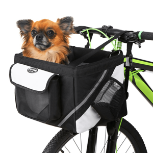 Černý košík na kolo pro psa | do 5 Kg