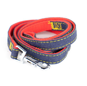 Vsepropejska Jeans vodítko pro psa | 120 cm Barva: Červená, Šířka vodítka: 1,5 cm