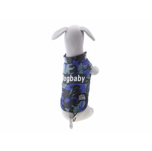 Vsepropejska Míša maskáčová zimní bunda pro psa Barva: Modrá, Délka zad psa: 36 cm, Obvod hrudníku: 45 - 48 cm