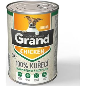Grand deluxe 100% kuřecí konzerva pro psa junior Rozměr: 400 g