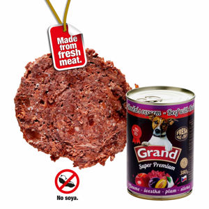Grand superpremium hovězí-švestka konzerva pro psa | 380g