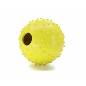 Vsepropejska Nuk gumový míček na pamlsky pro psa Barva: Žlutá, Rozměr: 5 cm