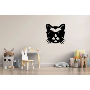 Vsepropejska Kočka dřevěná dekorace na zeď Rozměr (cm): 17 x 16, Typ: Kočka 10, Dekor: Černá