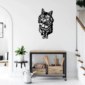 Vsepropejska Kočka dřevěná dekorace na zeď Rozměr (cm): 35 x 18, Typ: Kočka 8, Dekor: Bílá