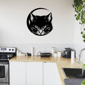 Vsepropejska Kočka dřevěná dekorace na zeď Rozměr (cm): 17 x 16, Typ: Kočka 8, Dekor: Černá