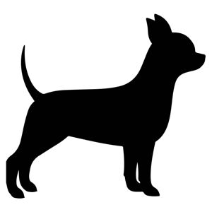 Vsepropejska Čivava dřevěná dekorace na zeď Rozměr (cm): 45 x 48, Typ: Typ 4, Dekor: Černá + jméno psa