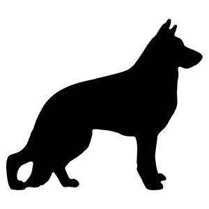 Vsepropejska Německý ovčák dřevěná dekorace na zeď Rozměr (cm): 35 x 40, Typ: Typ 3, Dekor: Bílá + jméno psa