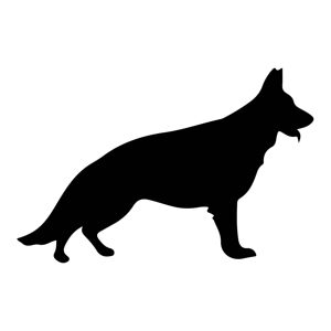 Vsepropejska Německý ovčák dřevěná dekorace na zeď Rozměr (cm): 17 x 25, Typ: Typ 4, Dekor: Bílá + jméno psa