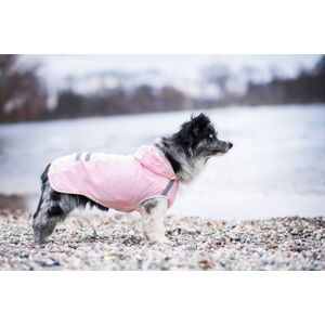 Vsepropejska Roy reflexní pláštěnka pro psa Barva: Růžová, Délka zad (cm): 50, Obvod hrudníku: 66 - 70 cm