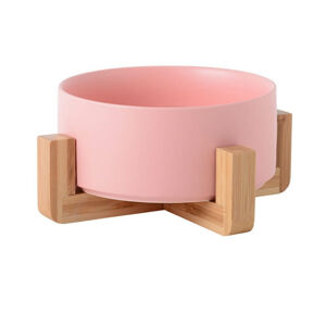 Vsepropejska Tabby keramická miska pro psa či kočku Barva: Růžová, Rozměr (cm): 15