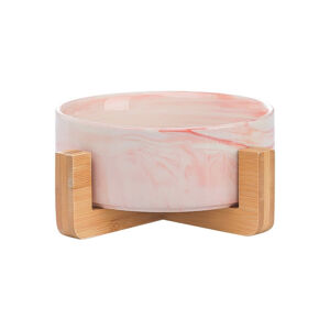 Vsepropejska Odelie mramorová keramická miska pro psa či kočku Barva: Růžová, Rozměr (cm): 12