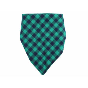 Vsepropejska Hansel zeleno-modrý  károvaný šátek pro psa Obvod krku: 29 - 40 cm