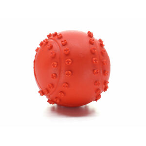 Vsepropejska Derby gumový míček pro psa | 6 cm Barva: Červená
