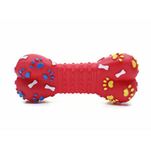 Vsepropejska Fame gumová kost pro psa Barva: Červená, Rozměr: 15 cm