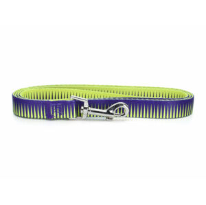 Vsepropejska Alsa fialovo - žlutý obojek, postroj a vodítko pro psa Typ: Vodítko, Velikost: Délka 150 cm, šířka 2 cm