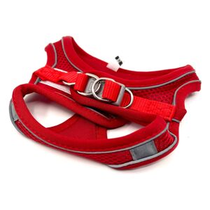 Vsepropejska Neve postroj pro psa s vodítkem | 23 – 49 cm Barva: Červená, Obvod hrudníku: 41 - 45 cm