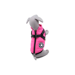 Vsepropejska Achar zimní bunda pro psa s postrojem Barva: Růžová, Délka zad (cm): 26, Obvod hrudníku: 38 - 42 cm