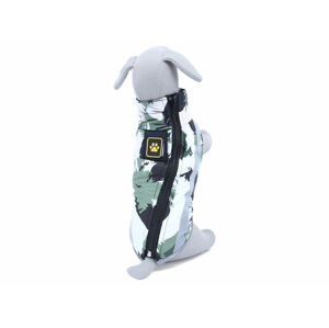 Vsepropejska Stern bunda pro psa na ZIP Barva: Zeleno-bílá, Délka zad (cm): 40, Obvod hrudníku: 50 - 54 cm