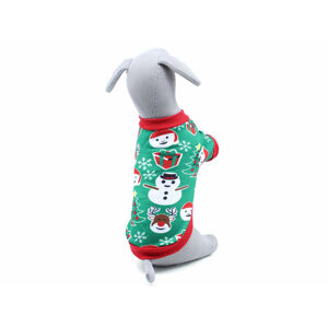 Vsepropejska Miel vánoční mikina pro psa Barva: Zelená, Délka zad psa: 32 cm, Obvod hrudníku: 40 - 44 cm