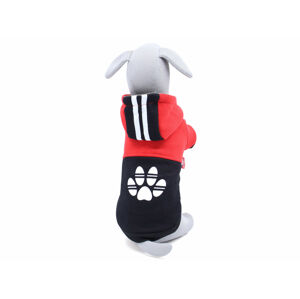 Vsepropejska Chimena sportovní zateplená mikina pro psa Barva: Černo-červená, Délka zad (cm): 52, Obvod hrudníku: 70 - 74 cm