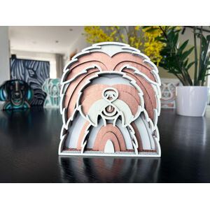 Vsepropejska Mandala Bobtail dekorace na stůl Barva: Vyrob si, Rozměr (cm): 17 x 15,5, Druh: Kartonová