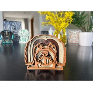 Vsepropejska Mandala Havanský pes dekorace na stůl Barva: Vyrob si, Rozměr (cm): 10 x 11,5, Druh: Dřevěná
