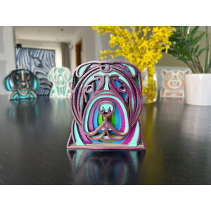 Vsepropejska Mandala Šarpej dekorace na stůl Barva: Vyrob si, Rozměr (cm): 17 x 16, Druh: Dřevěná