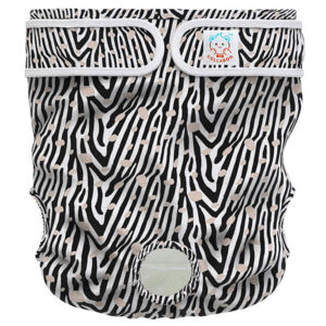 Vsepropejska Dusty hárací kalhotky pro psa Barva: Zebra, Obvod slabin (cm): 40 - 58