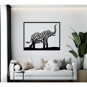 Vsepropejska Strom života slon dekorace na zeď Rozměr (cm): 38 x 28, Dekor: Černá
