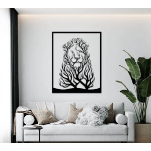 Vsepropejska Strom života lev dekorace na zeď Rozměr (cm): 38 x 30, Dekor: Černá