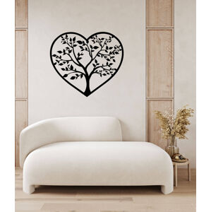 Vsepropejska Strom života srdce 2 dekorace na zeď Rozměr (cm): 38 x 32, Dekor: Černá