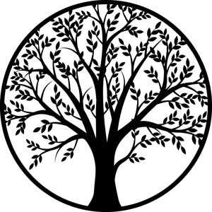 Vsepropejska Strom života kruh dekorace na zeď Rozměr (cm): 38 x 38, Dekor: Černá
