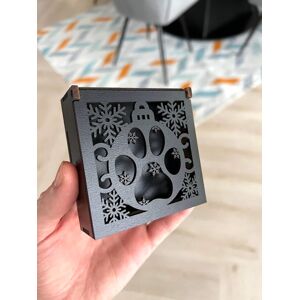 Vsepropejska Vánoční krabička s motivem psa Barva: Černá