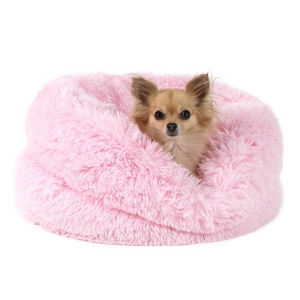 I love pets Natalie růžový chlupatý pelech pro psa Rozměr: 80 cm