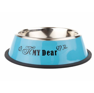 Vsepropejska Empty miska pro psa s tlapkami Barva: Modrá, Rozměr: 15 cm