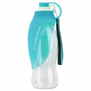 Vsepropejska Portable cestovní láhev pro psa se silikonovou miskou 580 ml Barva: Modrá