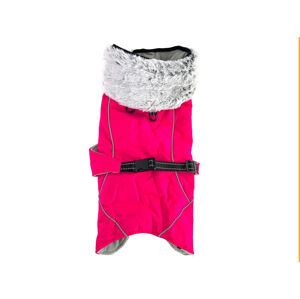 Vsepropejska Furila bunda pro psa s kožíškem Barva: Růžová, Délka zad (cm): 38, Obvod hrudníku: 54 - 66 cm