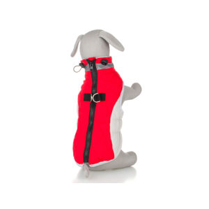 Vsepropejska Tremy zimní bunda pro psa s kroužky Barva: Modrá, Délka zad (cm): 28, Obvod hrudníku: 32 - 38 cm
