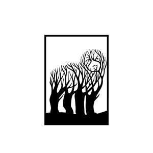 Vsepropejska Strom života bernedoodle dekorace na zeď Rozměr (cm): 39 x 27, Dekor: Černá