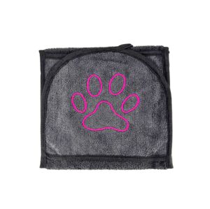 Vsepropejska Žanet ručník pro psa s kapsami Barva: Černá, Rozměr (cm): 63 x 23