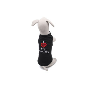 Vsepropejska Daddy letní tričko pro psa Barva: Černá, Délka zad (cm): 28, Obvod hrudníku: 38 - 45 cm