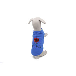 Vsepropejska Daddy letní tričko pro psa Barva: Modrá, Délka zad (cm): 25, Obvod hrudníku: 33 - 38 cm