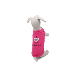 Vsepropejska Daddy letní tričko pro psa Barva: Růžová, Délka zad (cm): 28, Obvod hrudníku: 38 - 45 cm