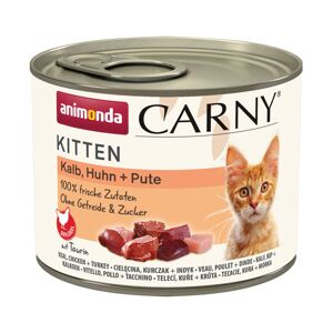 animonda Carny Kitten telecí, kuřecí a krůtí 24 × 200 g