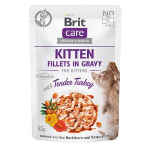 Brit Care Cat filety pro koťata v jemné omáčce s krocanem 6 × 85 g