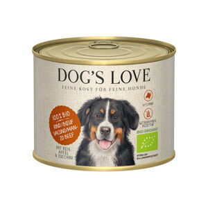 Dog's Love Bio hovězí maso s rýží, jablkem a cuketou 12x200g