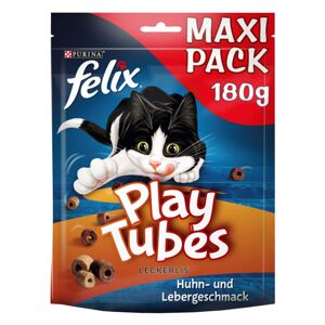 FELIX Play Tubes pamlsky pro kočky s kuřecím masem a játry 5 x 180 g