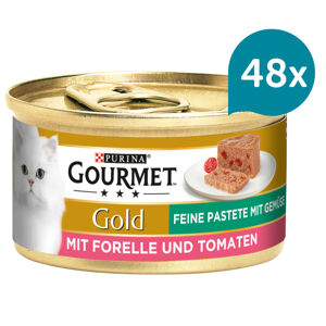 Gourmet Gold Jemná paštika pstruh s rajčaty 48 × 85 g